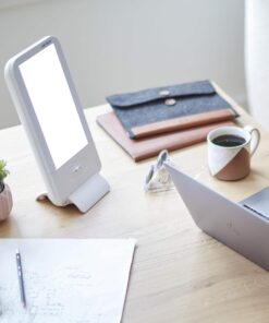 Verilux® HappyLight® Full-Size - UV-Free Therapy Lamp, Bright White Light with 10,000 Lux, Adjustable Brightness, 2 Interchangeable Lenses, Detachable Stand, and Wall Mountable 23 81dDMRo25L