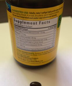 Nature Made Super B Energy Complex, Dietary Supplement for Brain Cell Function Support, 60 Softgels, 60 Day Supply 60 Count 41 81dDk5PCeTL