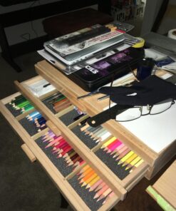 3 Drawer Wood Pastel Storage Box 15-3/4 x 9-1/2 x 3-1/2 inches 29 81dF0xk35CL