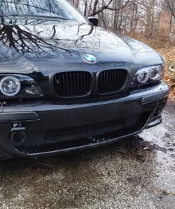 2x Euro Front Center Kidney Grille Grill For 97-03 BMW E39 5-Series 520 523 525 528 530 535 540 M5 4DR 4 Door (Matte Black) 20 81dFZroymWL