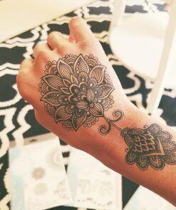 Pinkiou Face Tattoo Sticker gold temporary face tattoos for Women Girls Make Up Dancer Costume Parties, Shimmer Glitter Metallic facial art stickers (18-0067) 18-0067 47 81dGJuQSirL