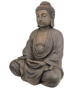 Design Toscano AL1614 Meditative, The Grand TempleIndoor StatueCabinet on Wheels Indoor/Outdoor Garden Statue, 20 Inches Wide, 15 Inches Deep, 26 Inches High, Handcast Polyresin, Dark Stone Finish Meditating Buddha 29 81dH1FjPRgL