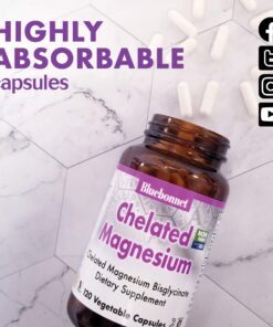 Bluebonnet Nutrition Albion Chelated Magnesium Vegetable Capsule, 200 mg, Stress Relief, Vegan, Non GMO, Gluten Free, Soy Free, Milk Free, Kosher, 120 Vegetable Capsule, 2 Month Supply 120 Count (Pack of 1) 14 81dHqIX8yML