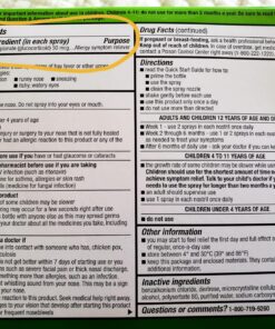Amazon Basic Care 24-Hour Allergy Relief Nasal Spray, Fluticasone Propionate (Glucocorticoid) 50 mcg, Full Prescription Strength, Non-Drowsy, 0.62 Fl Oz (3 Pack) 0.62 Fl Oz (Pack of 3) 31 81dIC8ojATL