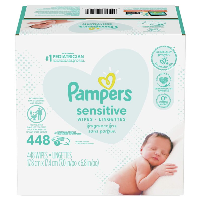 Catalog 3 Pampers Baby Wipes Sensitive Perfume Free 7X Refill Packs (Tub Not Included) 448 Count