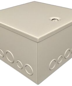 BUD Industries JBH-4961-KO Steel NEMA 1 Sheet Metal Box 6" L x 10" W x 10" H, Gray,White 19 81dJN2gx3dL