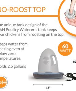 Alternative view of K&H Pet Products Thermo-Poultry Waterer 2.5gal. (Heated) Gray 60 Watts - No Roost Top & Non-Spill Refill
