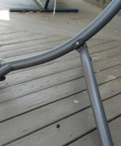 Best Choice Products Outdoor Hanging Curved Steel Chaise Lounge Chair Swing w/Built-in Pillow and Removable Canopy, Orange 32 81dK8cuj7KL