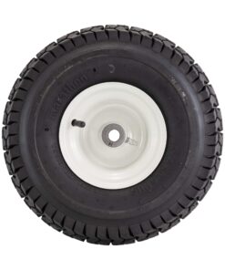Alternative view of Marathon 20346 15x6.50-6" Pneumatic (Air Filled) Lawnmower Tire on Wheel, SINGLE, Black & White