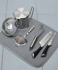 Norpro 18 by 16-Inch Microfiber Dish Drying Mat, Grey (359G), Pack of 1 23 81dMQ3w8bPL