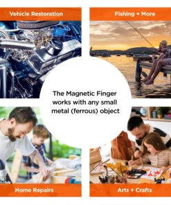 Magnetic Finger The Original Magnetic Finger Glove - Hold & Retrieve Any Small Ferrous Metal Object with Precise Control - Convenient Magnetic Pickup Tool Ideal for Tight Spots at Home or on The Job 14 81dNFDNlBEL