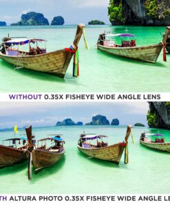 Altura Photo 58MM 0.35x Fisheye Canon Wide Angle Lens (w/Macro Portion) for DSLR Cameras EOS Rebel 70D 77D 80D 90D T8i T7 T7i T6i T6s T6 T5i T5 T4i T3i T100 SL1 SL2 SL3 - Canon Mount 34 81dP30YZKZL