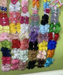 CÉLLOT 40Pcs 3 Inch Boutique Grosgrain Ribbon Pinwheel Hair Bows Alligator Clips For Girls Toddlers Accessories Teens Gifts In Pairs 40pcs/20color-A 33 81dPQJKdh7L