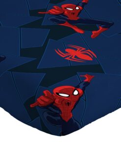 Alternative view of Jay Franco Marvel Spiderman 'Saving The Day' Microfiber 4 Piece Full Sheet Set Blue