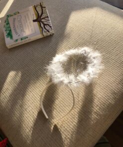 Kangaroo Angel Halo Headband for White Angel Costume - Light up Headband with 6 White LED Lights & Feathers for Kids and Adults – Angel Halloween Costume Accessories for Women and Teen Girls 31 81dROnyjS2L