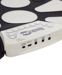 RockJam Portable Electronic Roll up Drum Kit with, Power Supply, Foot Pedals, Headphone Jack, and Drumsticks, inch (RJ758) No Built-In Speaker 11 81dRU684cRL