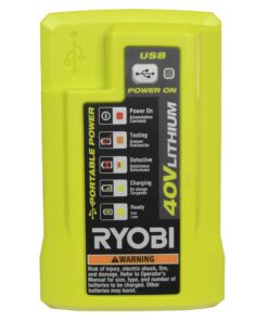 Ryobi OP403 Lithium-ion 40 Volt Battery Charger W/USB Plug in 1 Pack 5 81dRXBo9VVL