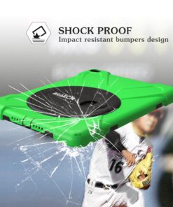 BRAECN iPad Air 1st Generation Case,Heavy Duty Full-Body Rugged Protective iPad Air 9.7 Case with 360 Degree Swivel Kickstand/Hand Strap/Adjustable Shoulder Strap for ipad air Protective case-Green Green 13 81dRg4ZfgL