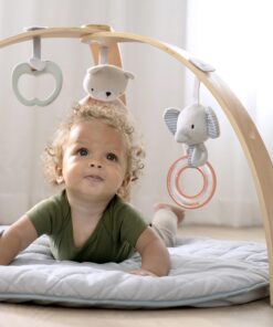 Ingenuity Cozy Spot Reversible Duvet Activity Gym & Play Mat with Wooden Bar - Loamy, Ages Newborn + 33 81dTlcf8V9L