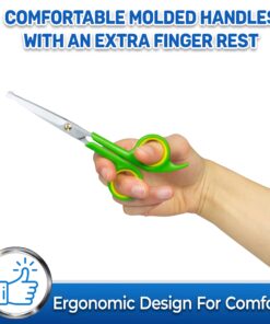 PET MAGASIN Japanese Stainless Steel Grooming Scissors (2) for Facial Hair and Larger for Body Trimming with Round Tip Grooming Sets 24 81dTssFbfeL