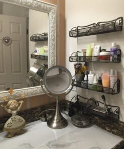 Deco Brothers 2 Pack Wall Mount Single Tier Mesh Spice Rack, Bronze 32 81dTvdtOkwL