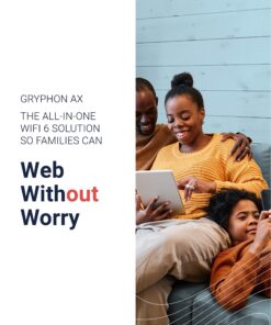 Gryphon AX – Ultra-Fast Mesh WiFi 6 Parental Control Router – Advanced Content Filters and Next-Gen Firewall - 4.3 Gbps Across 3,000 sq. ft. per Router for Multi-Device Households 1 Pack 25 81dUropvoEL