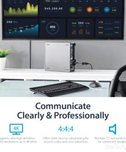 StarTech.com DisplayPort to HDMI Adapter - 4K 60Hz Active DP 1.4 to HDMI 2.0 Video Converter - DP to HDMI Monitor/TV/Display Cable Adapter Dongle - Latching DP Connector (DP2HD4K60S), Black 11 81dVMuRq3FL