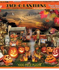 White Mountain Puzzles Jack O Lanterns, 1000 Piece Jigsaw Puzzle 13 81dW1L94XIL