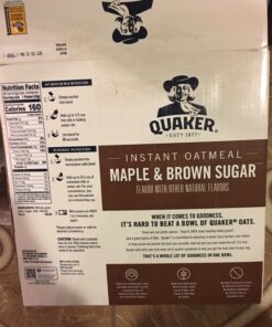 Quaker Instant Oatmeal, Maple & Brown Sugar, Individual Packets, 1.51 Ounce (Pack of 48) 29 81dXOXTDjL
