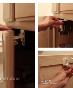 Baby Safety Cabinet Locks 12 Pack Black-GRANDOTO Children Cabinet Baby Safety Locks Latches for Cabinet & Drawers 22 81daGR3pheL 1