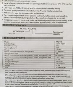 Hydrofarm Active Aqua Chiller, 1/10 HP white 26 81daMWv mtL