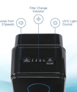 Germ Guardian AC5300B 28” 3-in-1 True HEPA Filter Air Purifier for Home, Large Rooms, UV-C Light Kills Germs, Filters Allergies, Smoke, Dust, Pet Dander, & Odors, 5-Yr Wty, GermGuardian, Black 19 81dbOIQ2BHL