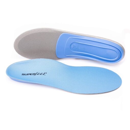 Superfeet All-Purpose Support Medium Arch Insoles (Blue) - Trim-To-Fit Orthotic Shoe Inserts - Professional Grade 7.5-9 Men / 8.5-10 Women