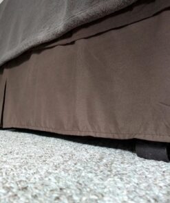Nestl Dark Brown Bed Skirt Queen Size - Queen Bed Skirt 14 Inch Drop - Brushed Microfiber Bed Skirts - Hotel Quality Pleated Bed Skirt - Shrinkage & Fade Resistant 30 81dcfzHnebL