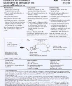 Amerelle Westek-6043BC Westek 6043BC Touch Pad Dimmer, Black, Multi 17 81de0u8zfwL