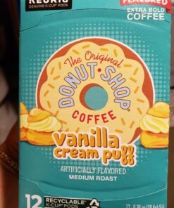 The Original Donut Shop Vanilla Cream Puff Keurig Single-Serve K-Cup Pods, Medium Roast Coffee, 72 Count (6 Packs of 12) 12 Count (Pack of 6) 33 81deiVvDocL