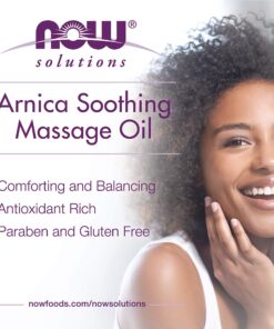NOW Solutions, Arnica Relief Massage Oil, Therapeutic and Soothing on Sore, Achy Muscles, 8-Ounce Unscented 8 Fl Oz (Pack of 1) 19 81dfiH9xhdL