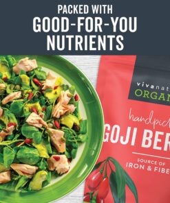 Organic Dried Goji Berries - Non-GMO and Vegan Goji Berries Organic, Perfect for Baking, Teas and Healthy Snacks for Adults (1 lb) 1 Pound (Pack of 1) 22 81dgp4I5aL