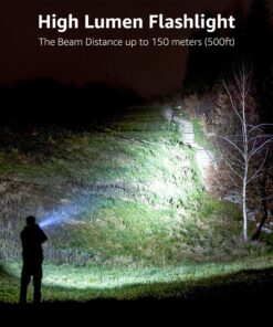 Lighting EVER LED Flashlights High Lumens, Small Flashlight, Zoomable, Waterproof, Adjustable Brightness Flash Light for Outdoor, Emergency, AAA Batteries Included, Tactical & Camping Accessories 1 24 81dgwUCEziL