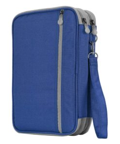 YOUSHARES 192 Slots Colored Pencil Case, Large Capacity Pencil Holder Pen Organizer Bag with Zipper for Prismacolor Watercolor Coloring Pencils, Gel Pens & Markers Artist (Blue) blue 11 81dhjisZcBL