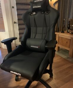 AKRacing Masters Series Pro Luxury XL Gaming Chair, adjustable, BLACK Faux Leather 39 81dhohMGHkL