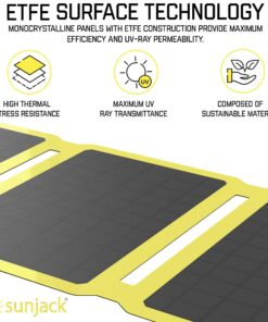 SunJack 25 Watt Foldable IP67 Waterproof ETFE Monocrystalline Solar Panel + 2X 10000mAh Power Banks with USB-A and USB-C for Cell Phones, Tablets and Portable for Backpacking, Camping, Hiking 17 81dhuxbswnL