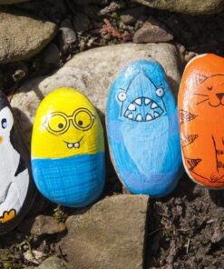 Creativity For Kids Hide and Seek Rock Painting Kit - Arts and Crafts for Kids Ages 6-8+, Gifts for Kids, Craft Kit with 10 Rocks and Waterproof Paint, Small Original 35 81diK4Ry VL
