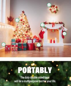 CREGEAR Double Sided Tape Heavy Duty, 1.18" x 16.5 FT Extra Large Nano Adhesive Tape, Clear Mounting Tape Strong Adhesive Strips, Multipurpose Wall Hanging Tape Sticky Carpet Photo Frame Poster 16.5FT 1Pack 30 81doJ9HP8L