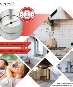 neverest RK 4" Professional Backdraft Shutter Damper Connector Duct 4 Inch 13 81dpOxjdMmL