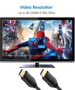 Rankie HDMI Cable, High-Speed HDTV Cable, Supports Ethernet, 3D, 4K and Audio Return, 2 Pack, 6ft 11 81dpR6cpL3L