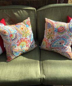 Greendale Home Fashions 17" Outdoor Accent Pillows in Painted Paisley (Set of 2), Jamboree 24 81dq4aTcyL