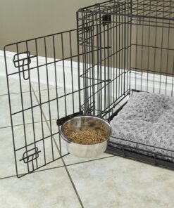 MidWest Homes for Pets Snap'y Fit Food Bowl | Pet Bowl, 20 oz. (2.5 cups) | Dog Bowl Easily Affixes to a Metal Dog Crate, Cat Cage or Bird Cage | Pet Bowl Measures 6L x 6W x 2H Inches,Silver 20 Ounces (2.5 cups) 26 81dq6FqT5GL