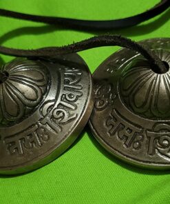 3” Tingsha Bell Cymbals Set - Om Nama Shivay Embossed Tibetan Chimes - Great for Yoga, Meditation, Spiritual, Mindfulness or Relaxation - Handmade in Nepal 18 81dqIE5uyL