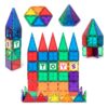Playmags Magnetic Tiles for Kids, 60 Pc Magnet Blocks with ABC Click-ins, STEM Development Building Toys for Boys Girls & Toddlers 60 Pcs Magnetic Tiles Set 23 81dri06g8cL